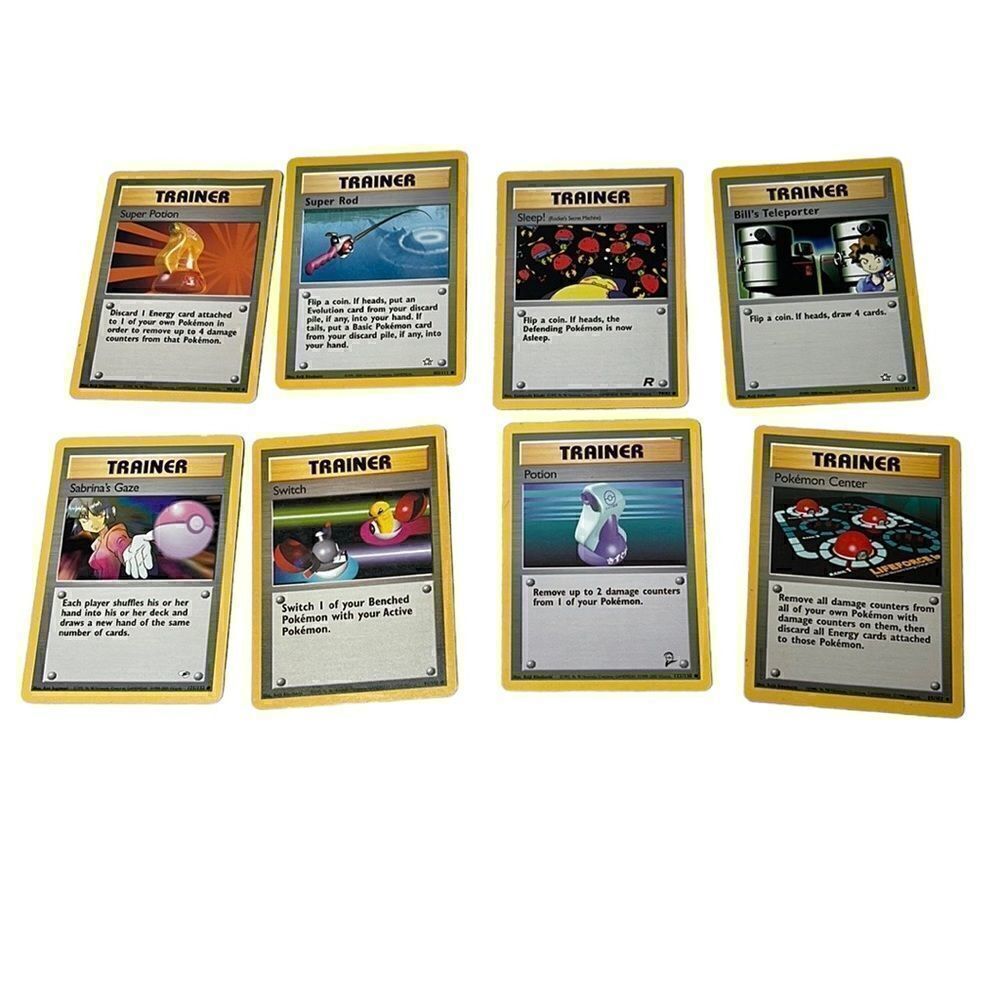 Set of Eight Pokémon Trading Cards.‎